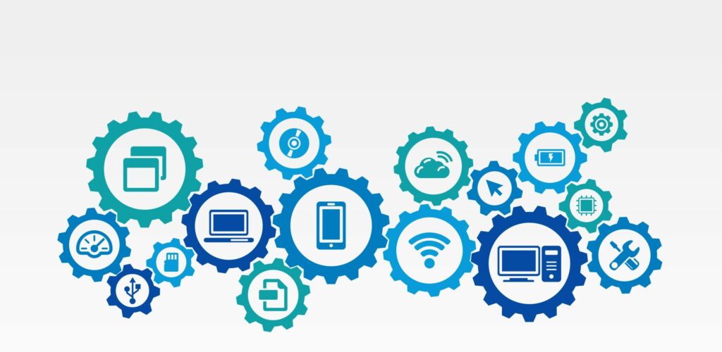 Various Technology Gears Show Integration